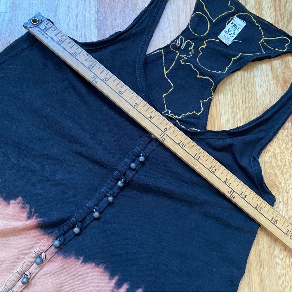 Free People Racerback Ruffle Bleached Tank Top - Picture 8 of 9